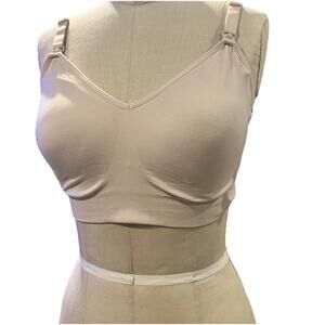 Auden Nursing Lightly Lined Bra Soft Pink Easy Release Clips Large New With Tags